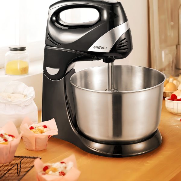 Batidora De Pie Enxuta Color Negro 5 Velocidades 300 W Frecu - Imagen 4