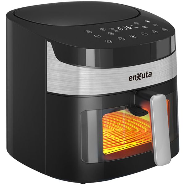 Freidora Sin Aceite Digital Enxuta 1800w Con Visor 6.5l Colo
