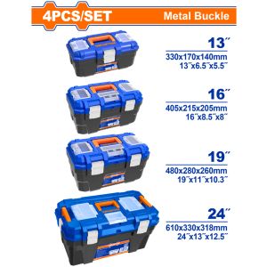 Set X 4 Cajas Herramienta 13 +16 +19 +24 Wadfow Wtb4104