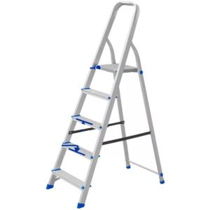 Escalera Familiar Aluminio 5 Escalones 120kg Wadfow Wld3h05