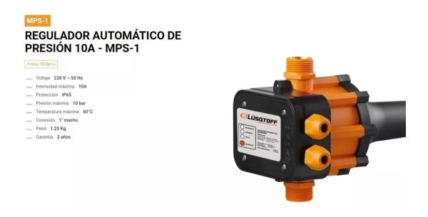 Press Control Regulador Automatico Bomba De Agua Lusqtoff - Imagen 2