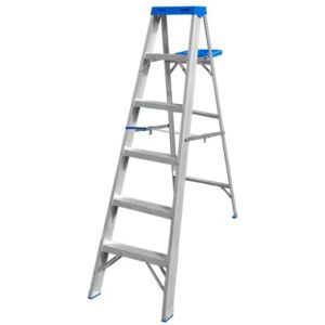 Escalera Pintor 6 Esc 150kg Cn Bandeja Simple Aluminio Wadfo