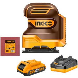 Lijadora Orbital Con Bateria 20v Cargador Ingco Cshsli20141