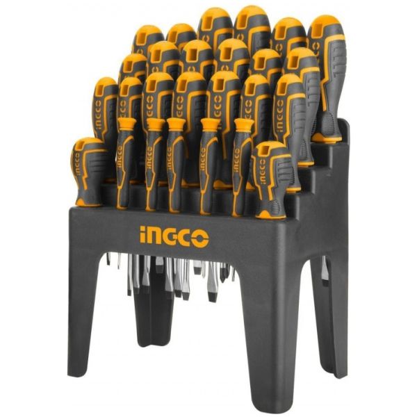 Juego 26 Destornilladores Pro Ingco Hksd2628 Cromo