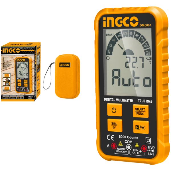 Tester Multimetro Digital Catiii 600v Ingco Dm6001