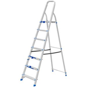 Escalera Familiar Aluminio 7 Escalones 120kg Wadfow Wld3h07