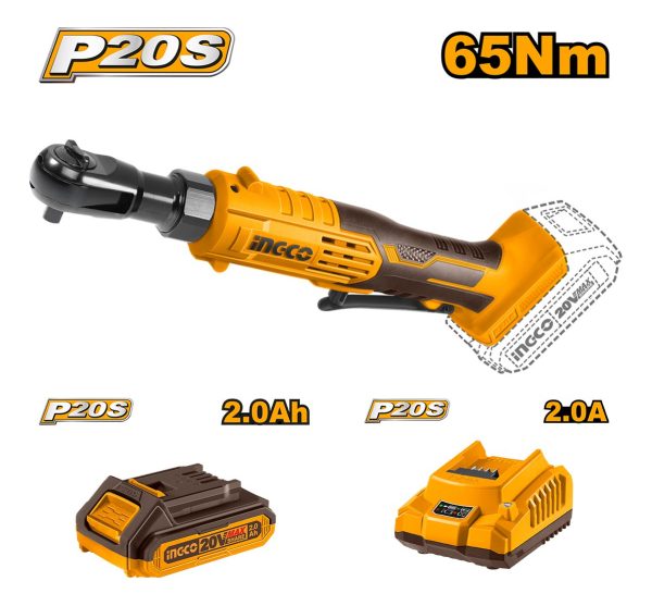 Llave Crique 20v Bateria P20s Ingco Cdrli206015 - Imagen 2