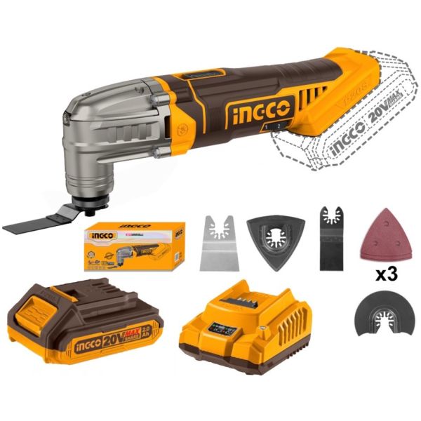 Multifuncion 20v + Bat + Carg Multi Tool Ingco Cmli2022