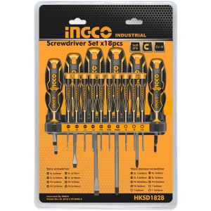 Ff Juego 18 Destornilladores Ingco Hksd1828 Industrial Torx