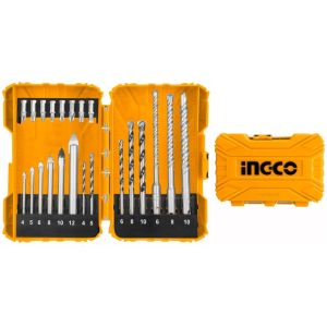 Set 22 Mechas Vidrio Concreto Sds Plus Y Puntas Ingco