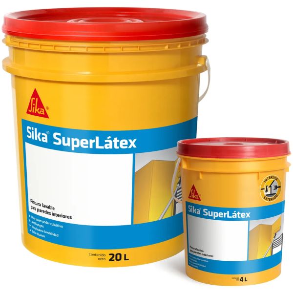 Pintura Latex Interior/exter Superlatex Lavable 20+4lts Sika