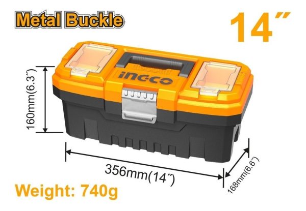 Caja Herramientas 14 Broche Metálico Ingco Pbx1402 * * - Imagen 2