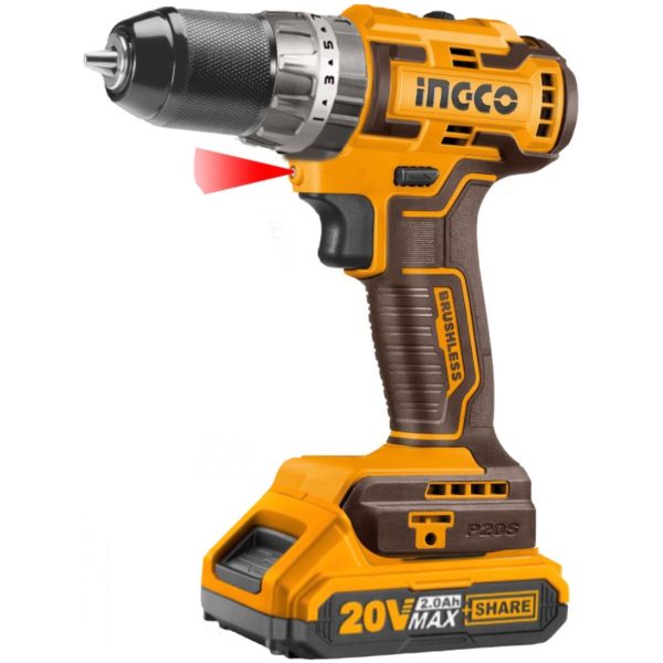 Taladro Atornillador A Batería 20v 13mm (bl Y 70nm) Ingco Ub