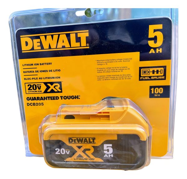 Bateria Dewalt Dcb205 20v Max Xr, Ion De Litio, 5.0ah, Color - Imagen 7