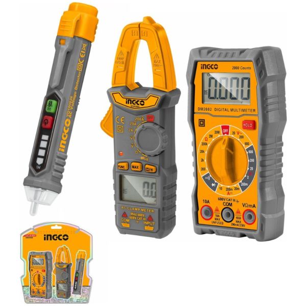 Set Tester Pinza Amperaje Y Detector Volt - Ingco