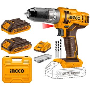 Atornillador 20v Percutor Mandril Metal Valija Ingco Cidli20