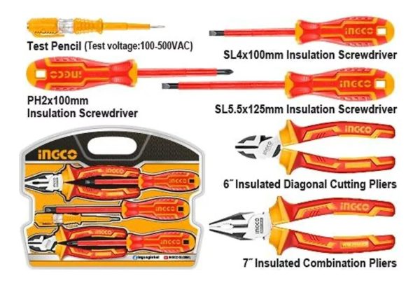 Kit De 6 Herramientas Aisladas Ingco Hkist3061 - Smf - Imagen 2