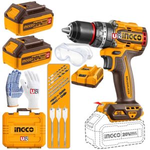 Taladro Percutor 20v 96nm C/2 Baterías Ingco Cidli2096