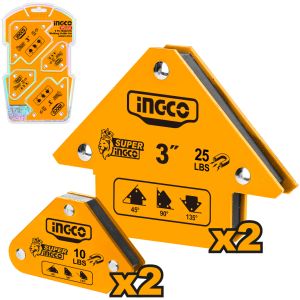 Set X 4 Escuadra Magnetica Ingco Amwh4062
