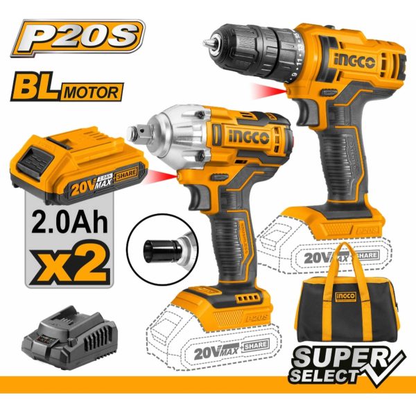 Llave De Impacto + Atornillador +2bat +c Ingco Ckli2017 - Imagen 2