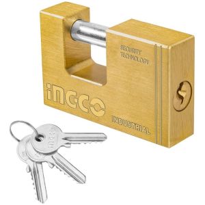 Candado Seguridad Industrial 80mm Ingco Bronce Antipalanca