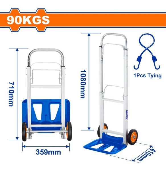 Carro Carga Plegable Hasta 90kg Wwb9a09 Wadfow - Imagen 2
