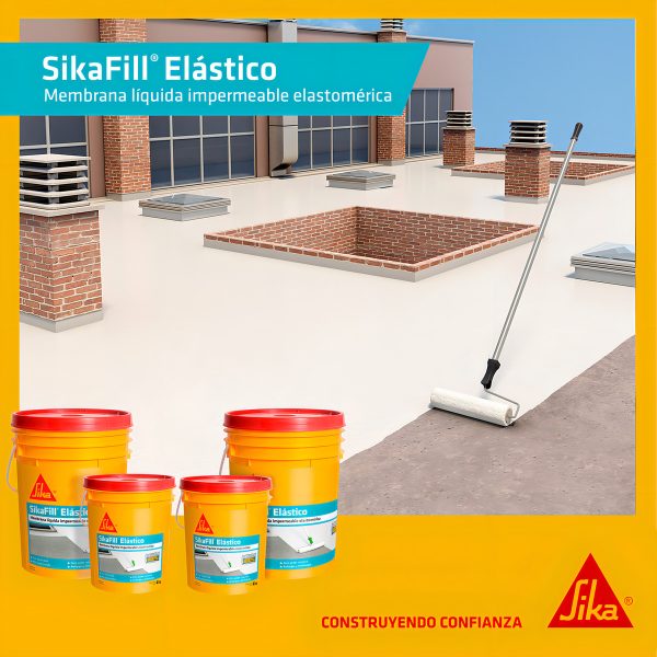 Membrana Liquida Sika Sikafill Elástico 20kg Blanco - Imagen 3