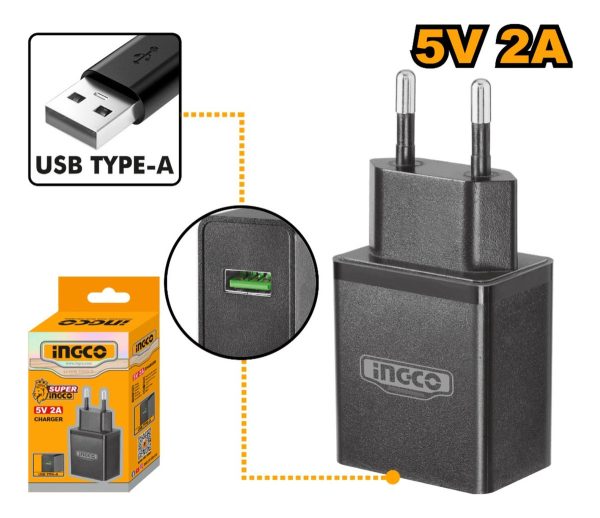 Cargador 5v 2amp Usb Para Bat Tipo C Ingco Fcli120502 - Imagen 2