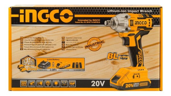 Llave De Impacto Inalámbrica 1/2in - Ingco - Uciwli2001 - Imagen 2