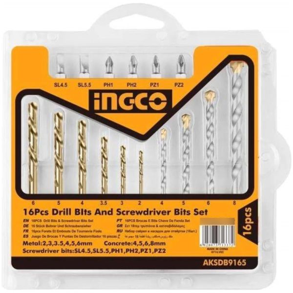 Set 19 Pcs Mechas Y Puntas Ingco Aksdb1901