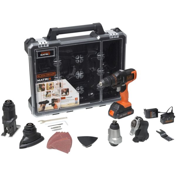 Set De Herramientas Black + Decker 6 En 1 Matrix 20v Litio