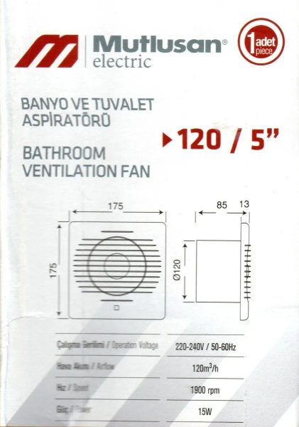 Extractor De Aire Para Baño 120 Mm Silencioso Con Mosquitero - Imagen 2