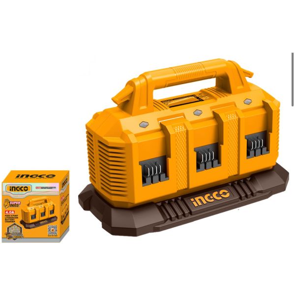 Cargador 20v Para 6 Baterias 4a Ingco Fcli2064