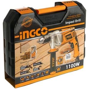 Taladro Ingco Con Valija 13mm + 5 Mechas Percutor 1100 W Ub