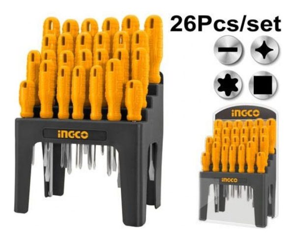Set Juego De 26 Destornilladores Ingco Hksd2658 - Imagen 2