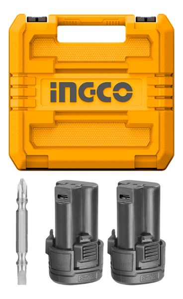 Taladro Atornillador Usb C Ingco Cdli12202 2 Baterías Maleta - Imagen 3