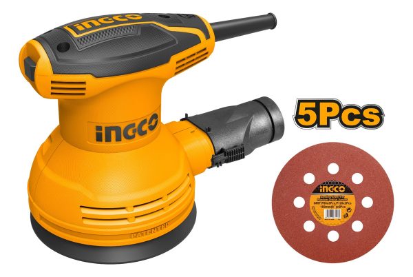 Lijadora Roto Orbital Industrial 5 320w Ingco Rs3208 + 5 Li - Imagen 2