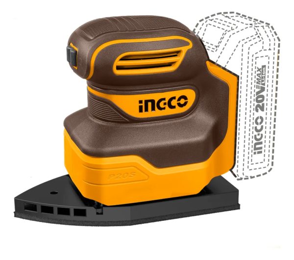 Lijadora Orbital Delta 20v Accesorios Ingco Cpsli2014 - Imagen 2