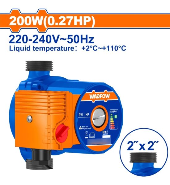Bomba Elevador Presión 200w 125l/min 10m Wadfow Wwpbc200 - Imagen 2