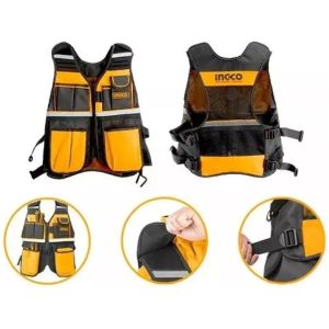 Chaleco Portaherramientas Ajustable 17 Bolsillos Ingco