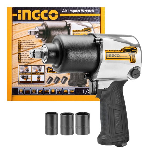 Llave De Impacto Neumatica 1/2 Ingco Industrial Aiw12561 - Imagen 2