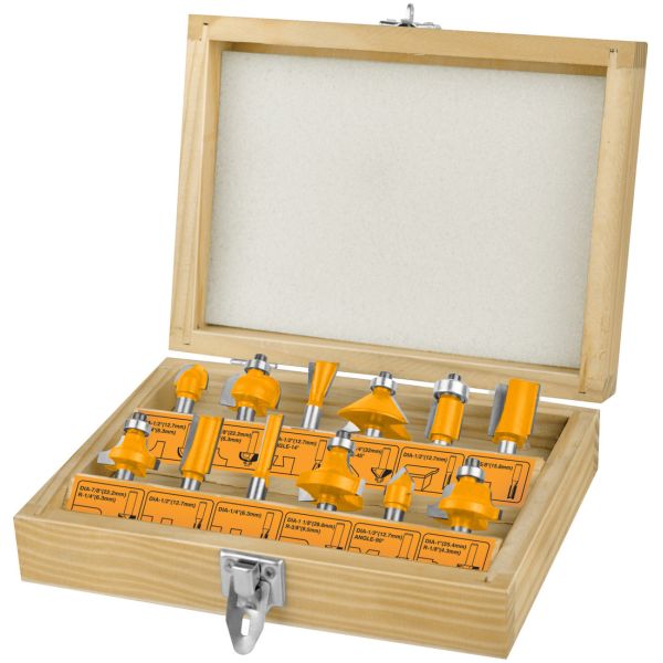 Kit 12 Fresas Ingco 12mm Router Fresadora Trompo Akrt1221