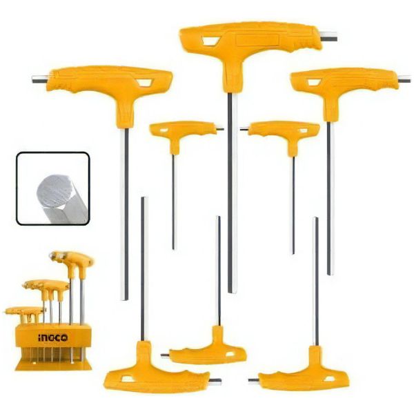 Set X 8 Llave Allen Hex Con Mango Ingco Hhkt80818