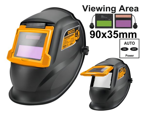 Careta Soldar Fotosensible Visor Revatible Ingco Ahm009 - Imagen 2