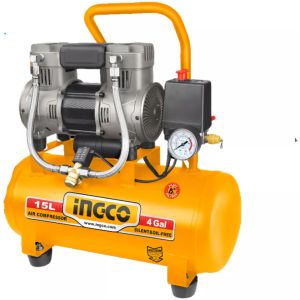 Compresor 15lt 1.5hp Sin Aceite Silencioso Ingco Acs111152