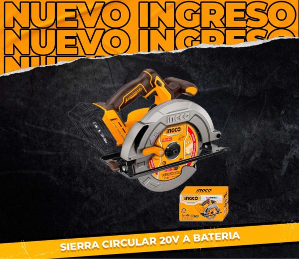 Sierra Circular 7 1/4 20v Sin Batería Ingco Csli1851 - Imagen 2