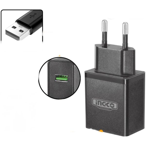 Cargador 5v 2amp Usb Para Bat Tipo C Ingco Fcli120502