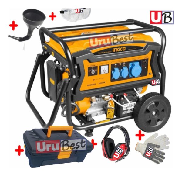 Generador 6.5 Kw Arranque Manual Y Elect. Ingco Ge65006 * - Imagen 2