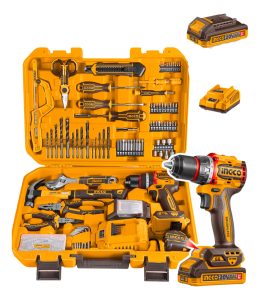 Kit Atornillador Percutor Valija + 165 Acc Ingco Hkthp11651