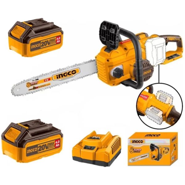 Motosierra 40v 16 Cgsli40168 C/2 Baterias + Carg Ingco